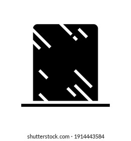 bathroom mirror glyph icon vector. bathroom mirror sign. isolated contour symbol black illustration