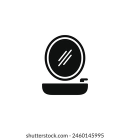 Bathroom mirror icon isolated on white background