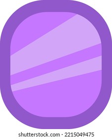 Bathroom mirror, illustration, vector on white background.