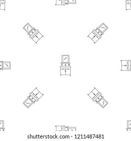 Bathroom mirror pattern seamless vector repeat geometric for any web design