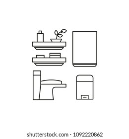 Bathroom Modern Simple Outline Vector Icon