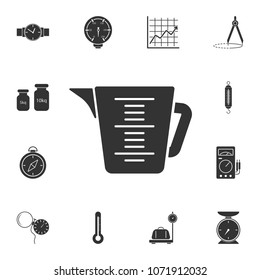 bathroom mug with measurements icon. Simple element illustration. bathroom mug with measurements symbol design from Measuring collection set. Can be used in web and mobile on white background