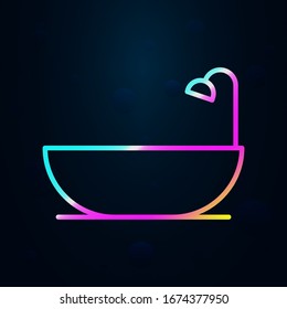 bathroom in nolan style icon. Simple thin line, outline vector of hotel icons for ui and ux, website or mobile application