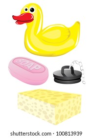 Bathroom object set
