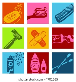 bathroom objects pop-art - others of same series : http://www.shutterstock.com/lightboxes.mhtml?lightbox_id=499012