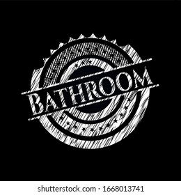 Cuarto de baño en la pizarra. Ilustración vectorial. Detallado.