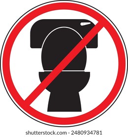 Bathroom is out of order notice vector, Toilet is out of order notice vector, Restroom under maintenance notice vector