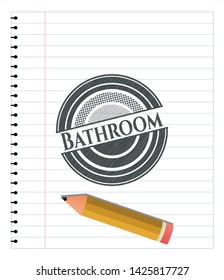 Bathroom pencil effect. Vector Illustration. Detailed.