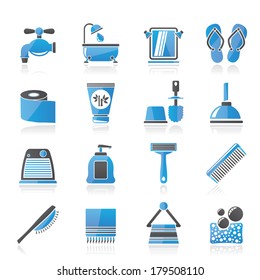 Bathroom and Personal Care icons- vector icon set 1