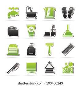 Bathroom and Personal Care icons- vector icon set 1