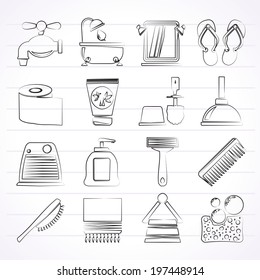 Bathroom and Personal Care icons- vector icon set 1