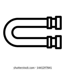 Bathroom pipe icon. Outline bathroom pipe vector icon for web design isolated on white background