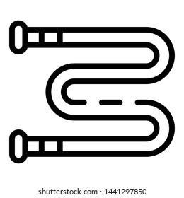 Bathroom pipe icon. Outline bathroom pipe vector icon for web design isolated on white background