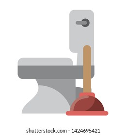 Bathroom and pumbling tools elements vector illustration graphic design