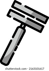 Bathroom razor, illustration, vector on a white background.