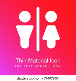 Bathroom red and pink gradient material white icon minimal design