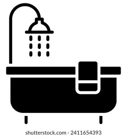 Ilustración vectorial de la línea de iconos de renovación del baño