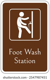 Bathroom restroom sign for park