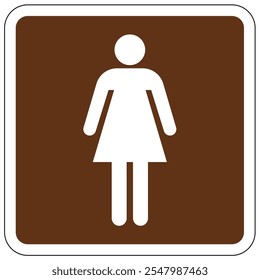 Bathroom restroom sign for park