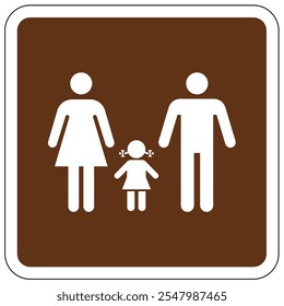 Bathroom restroom sign for park