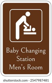 Bathroom restroom sign for park