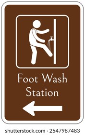 Bathroom restroom sign for park