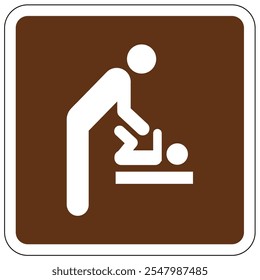 Bathroom restroom sign for park