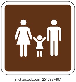 Bathroom restroom sign for park