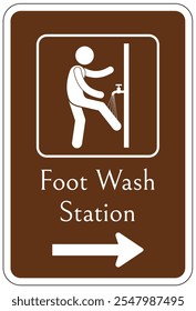 Bathroom restroom sign for park