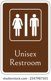 Bathroom restroom sign for park