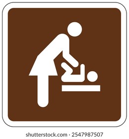 Bathroom restroom sign for park