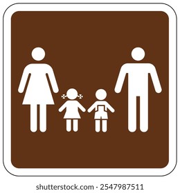 Bathroom restroom sign for park