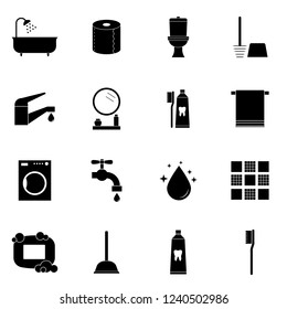 Bathroom , Restroom, Toilet icon set Vector illustration