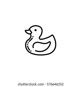 Bathroom Rubber Duck Outline Icon