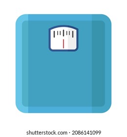 bathroom scale flat clipart vector illustration