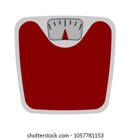 Bathroom scale flat design icon
