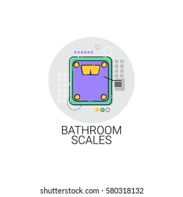 Bathroom Scale Home Weight Control Icon Vector Illustration
