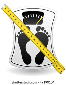 Bathroom scale icon for healthy weight concept. Vector illustration ll.