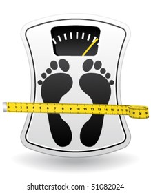 Bathroom scale icon for healthy weight concept. Vector symbol.
