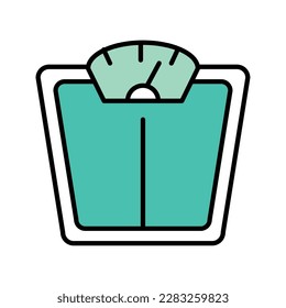 bathroom scale icon on white background