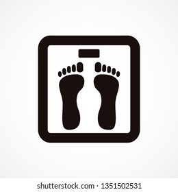 Bathroom scale icon . Vector  Eps 10 