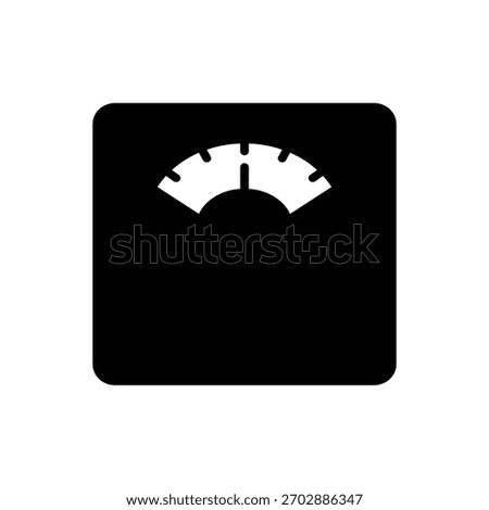 Bathroom scale icons in black and white for weight measurement and health monitoring