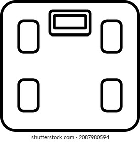Bathroom scale isolated vector illustration.