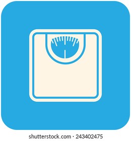 Bathroom scale, modern flat icon