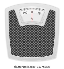 Bathroom scale on white background. Vector illustration.