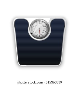 bathroom scale on a white background
