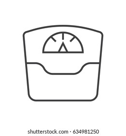 Bathroom scale outline icon.