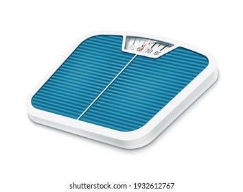 Bathroom scales. Home device for weighing, Isolated on white background. Eps10 vector illustration.