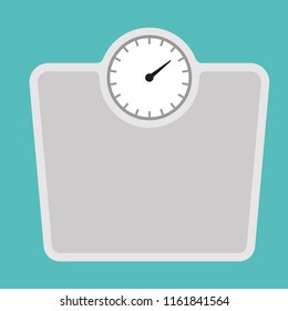 Bathroom scales icon with long shadows. Vector