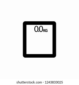  bathroom scales  icon. Vector  Eps 10 